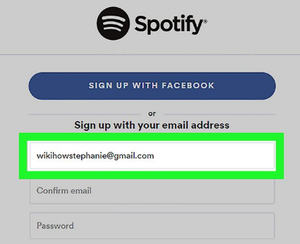 create new account at spotify